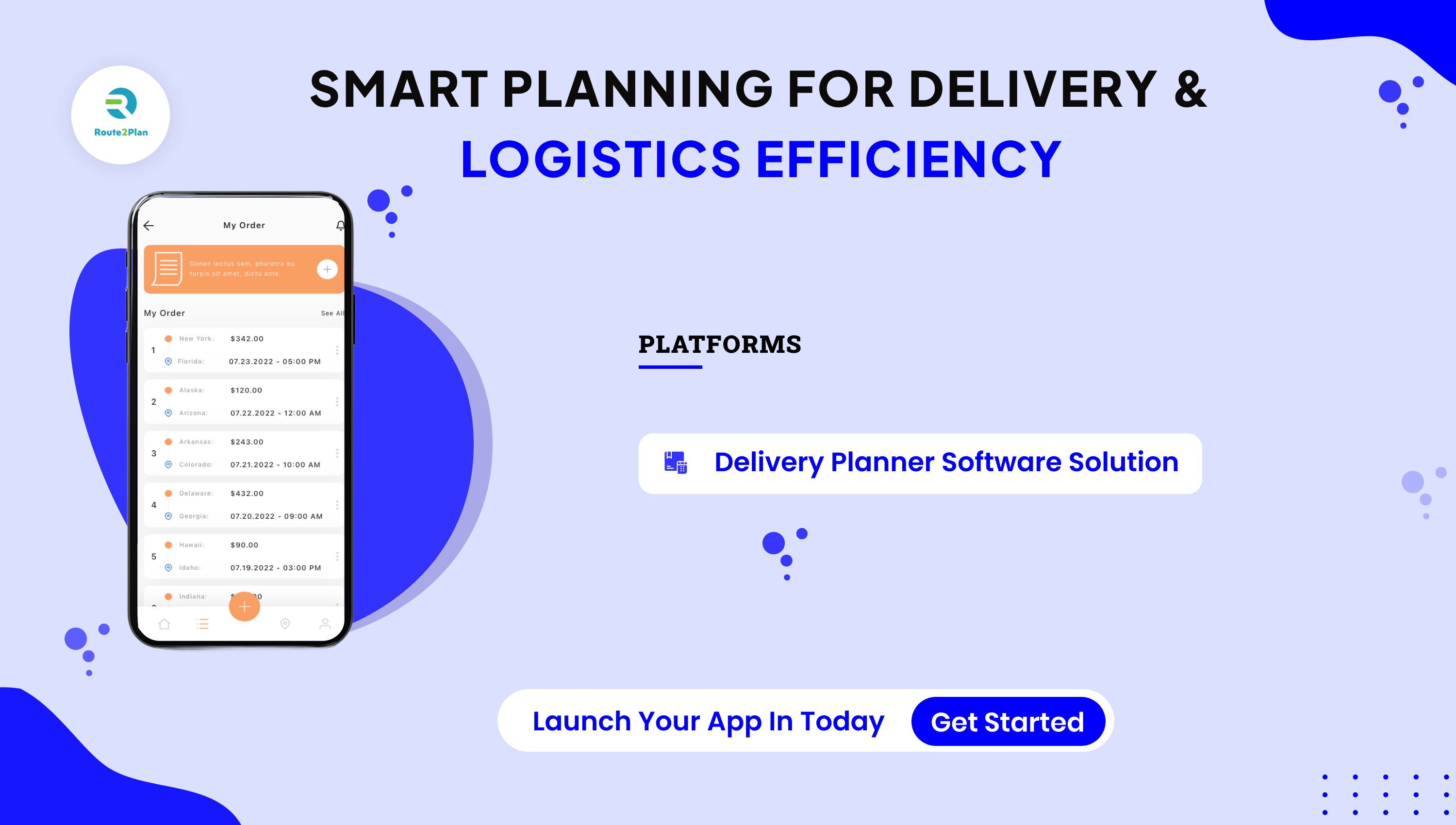 Delivery route planning